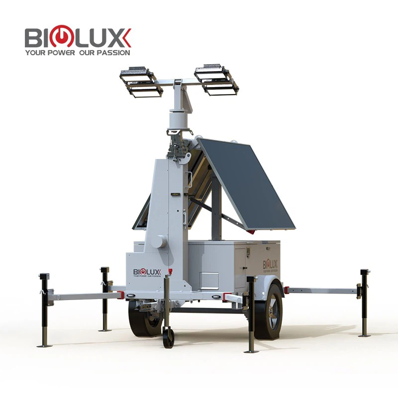 Smart Solar Powered Light Tower For Project
