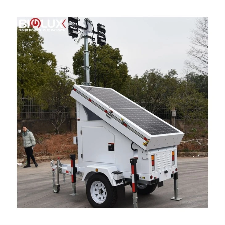 3 Panel 4light Solar Lighting Tower 3*435W Mobile Solar Light Tower