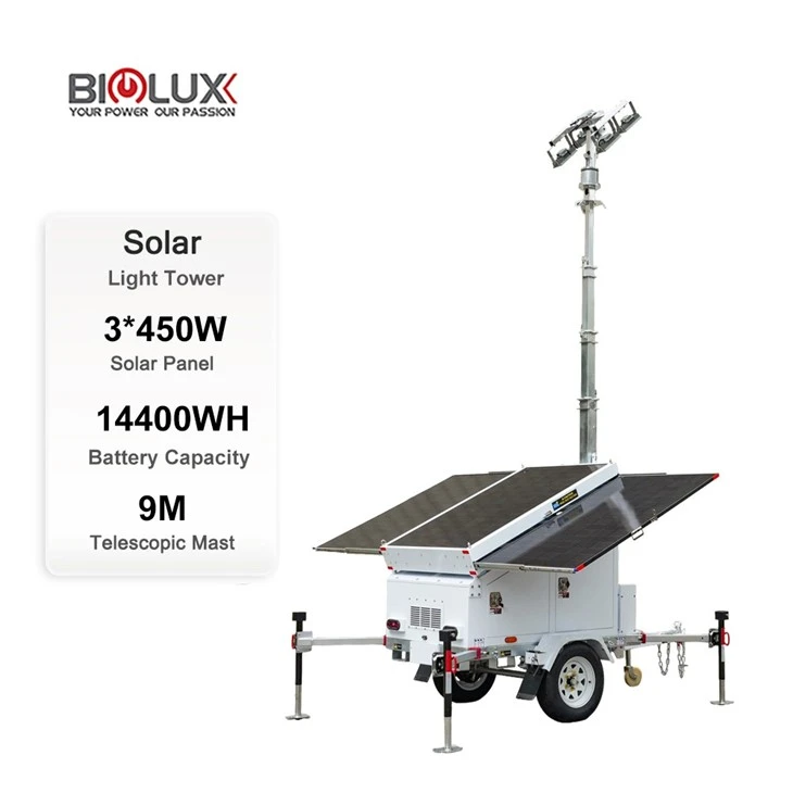 HiSTAR-III Mobil Solè Limyè Tower Off-Griy Portable LED Lighting