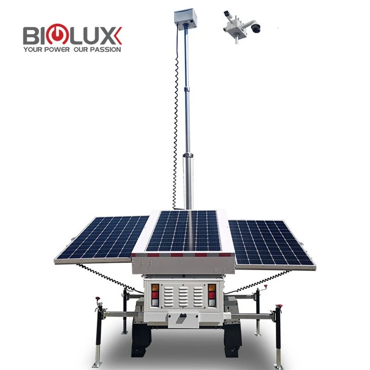 Portable mobil solè trelè ak kamera