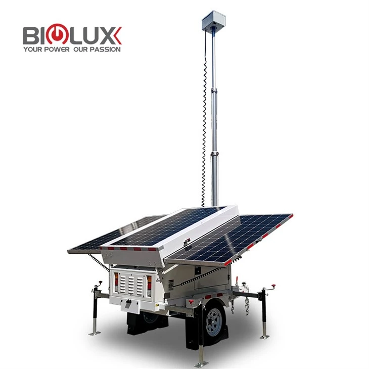 Portable Mobile Surveillance Trailer pou retanl