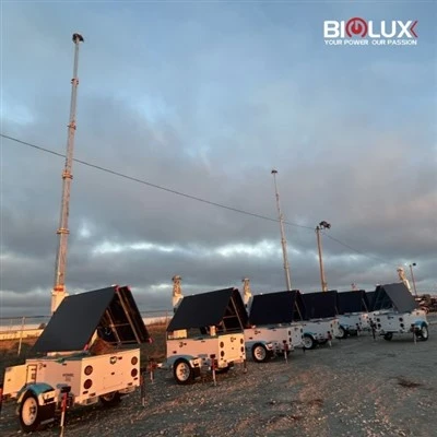 Mobil solè CCTV Tower OEM siveyans solisyon trelè