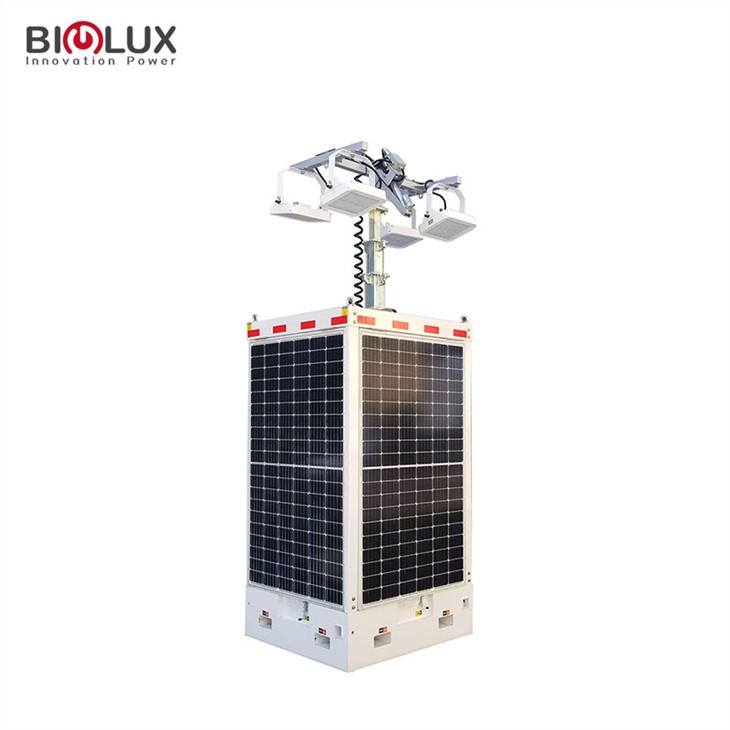Kib Long Life Span Portable Mobile Solè Limyè Tower Kalite Kib