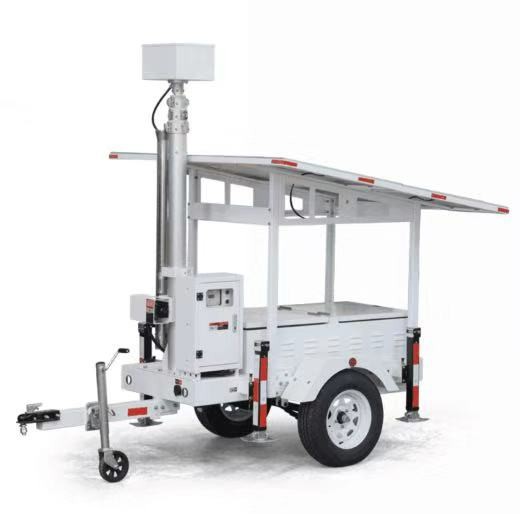 Mobile Solar CCTV Tower With 2*435W Panels