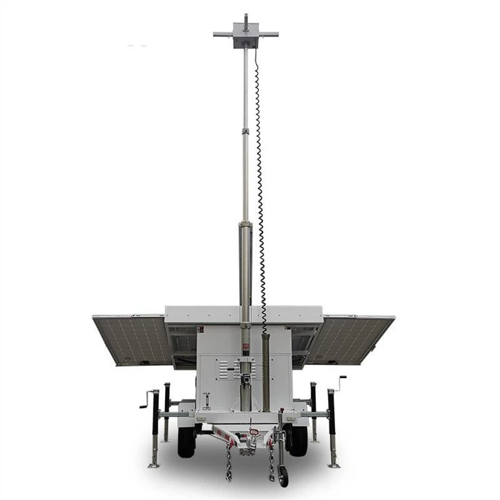 Movable CCTV Surveillance Tower Trailer