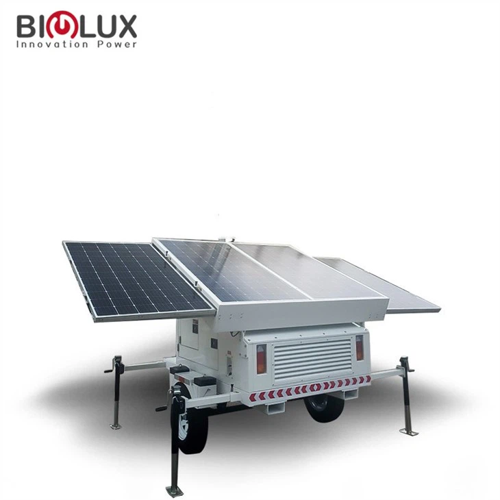 Outdoor Solar Trailer With LED Light