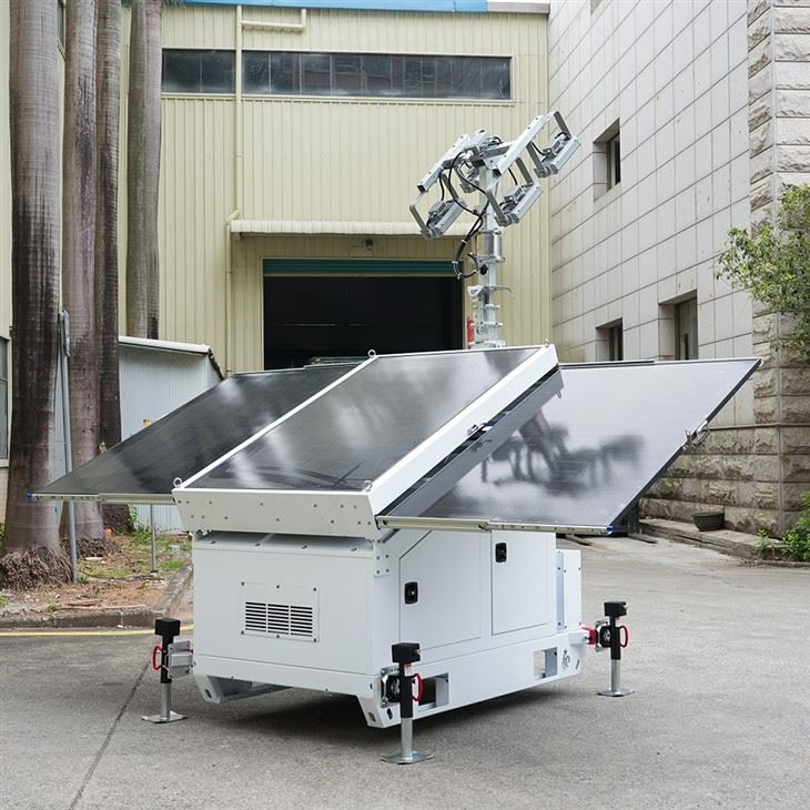 Three Solar Panels HiSKID Mobile Solar Light Tower price
