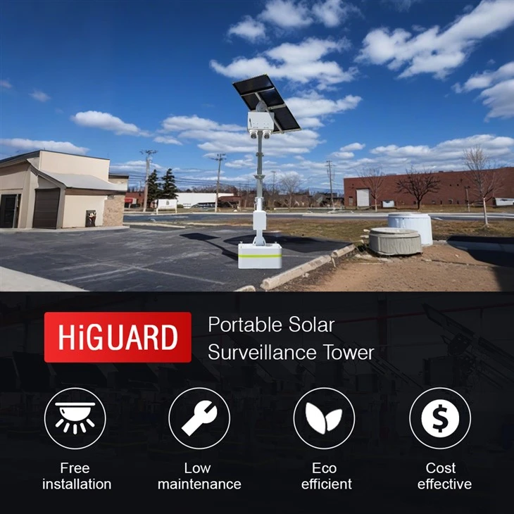 BIGLUX Solar CCTV Tower For Construction And Parking Monitoring factory